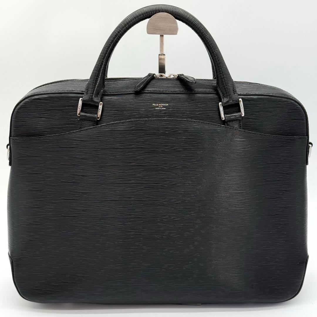 ペッレモルビダ キャピターノ ビジネスバッグ ブラック 黒 レザー ハンドバッグ