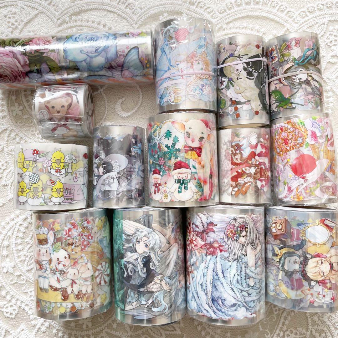 海外 マスキングテープ 人物 装飾 マステ PET まとめ売り コラージュ