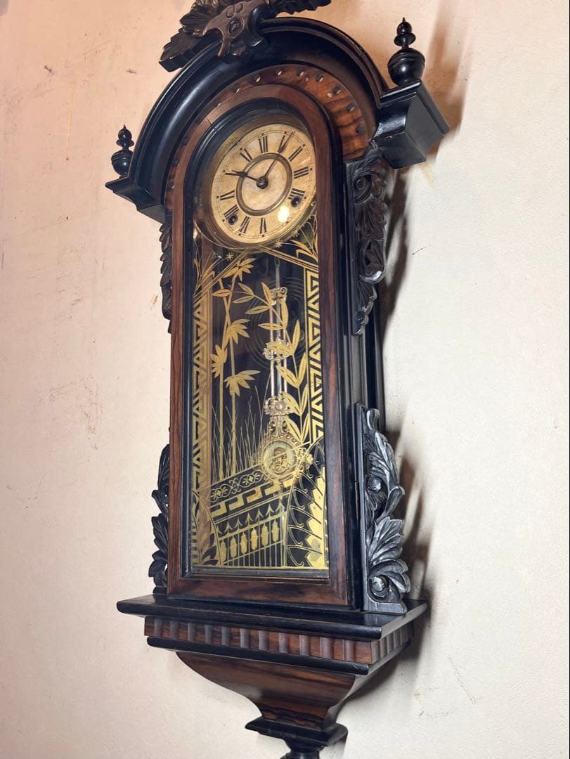 ナ*ナ様 精工舎　黒柿　柱時計　古時計　振り子　ゼンマイ　ボンボン　レトロ　ユン