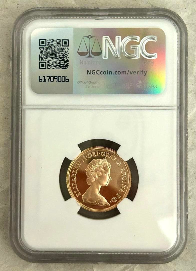 ★★★yokopea★★★　1983年イギリス1ソブリン金貨★PF69UC