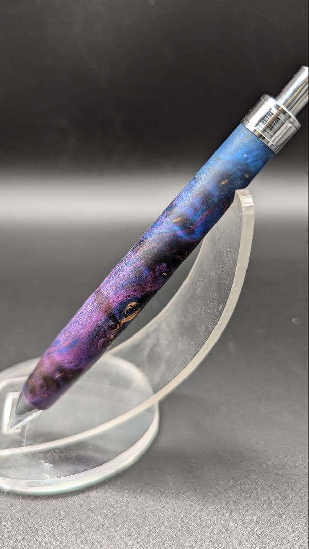 354ペン工房翌檜　スタビライズドウッドバーチバール　木軸シャーペン　ボールペン