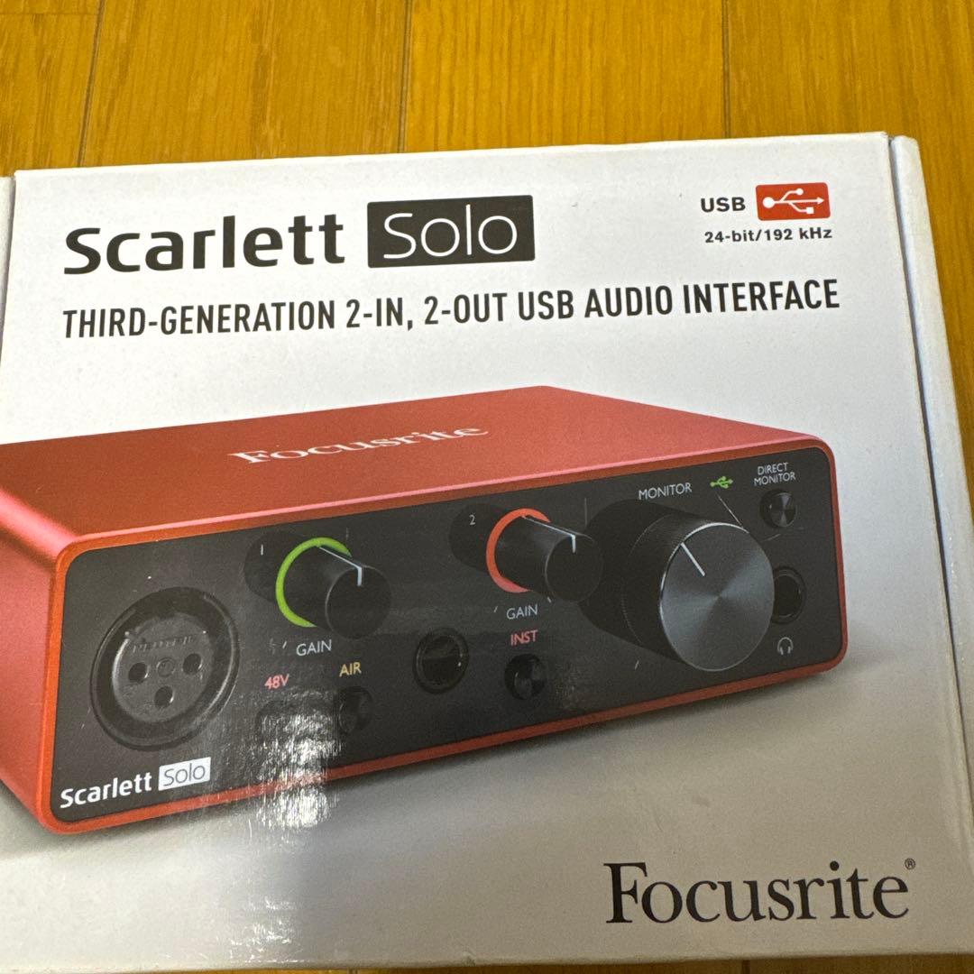 Focusrite ScarlettSolo gen3オーディオインターフェイス