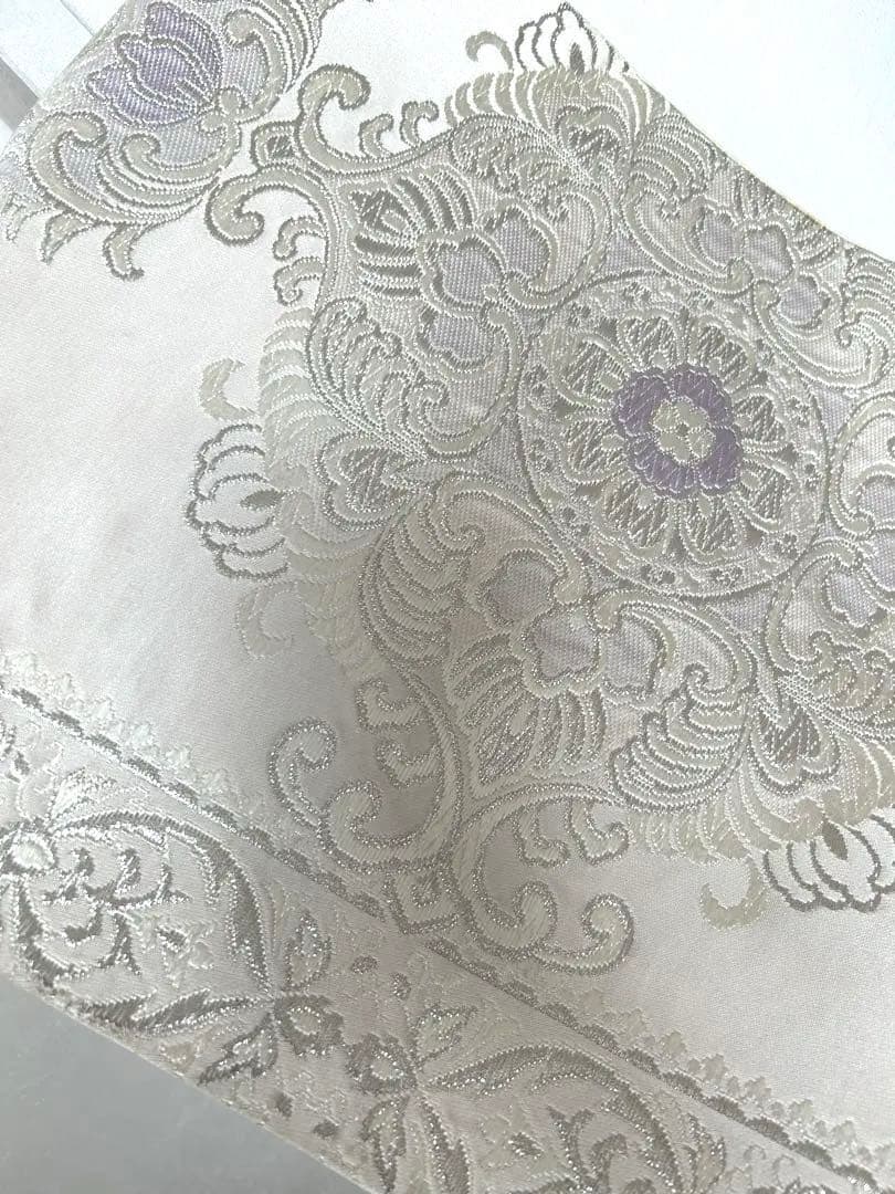 振袖セット　身丈154 小柄さん　手描き花柄　淡い水色と紫