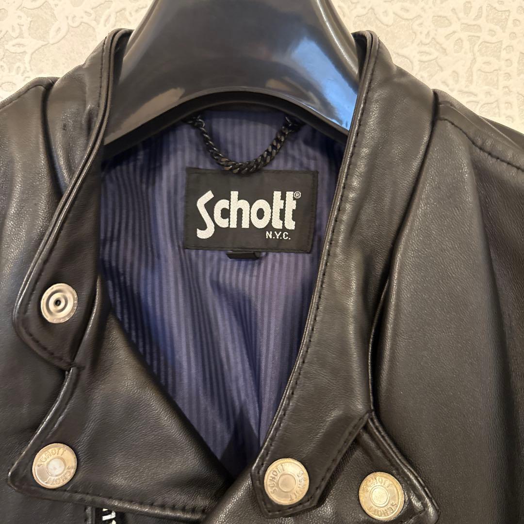 Schott × EDIFICE別注シングルライダースジャケット