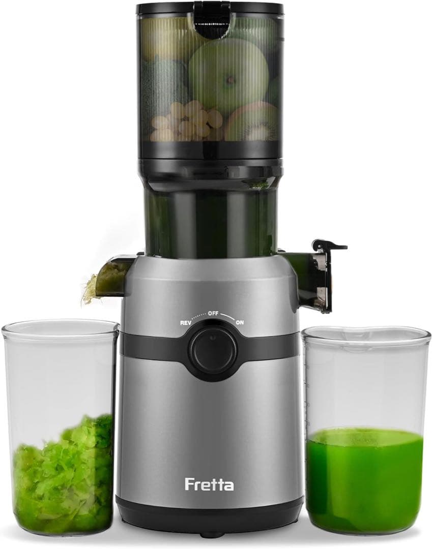 ジューサー 広い投入口 1L大容量 スロージューサーコールドプレス BPAフリー