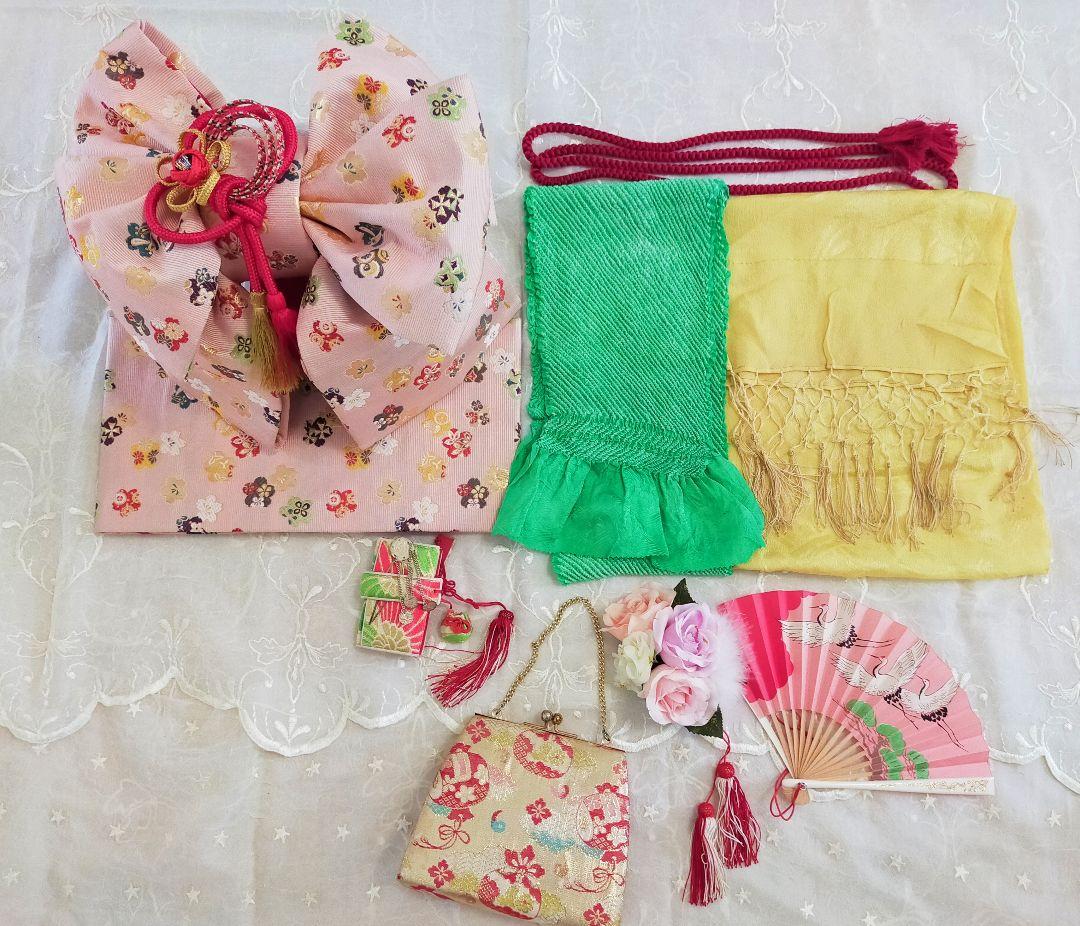 七五三　着物セット　帯　7歳女の子　8歳女の子　レトロ