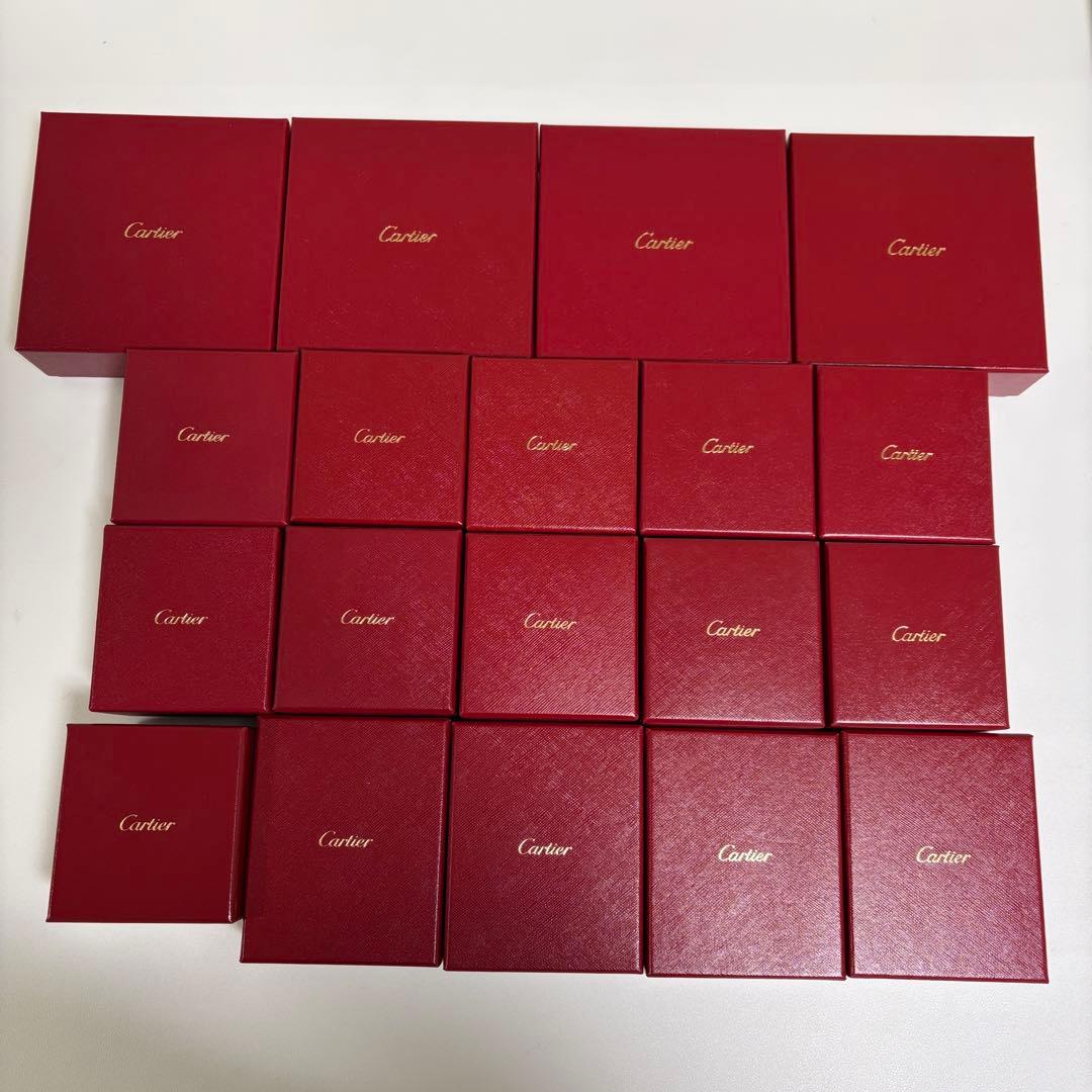 カルティエ　ネックレス　リングケース　ピアスケース　空箱　現行品　19個