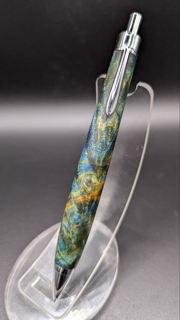 313ペン工房翌檜　スタビライズドウッドバーチバール　木軸シャーペン　ボールペン