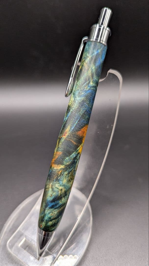 313ペン工房翌檜　スタビライズドウッドバーチバール　木軸シャーペン　ボールペン