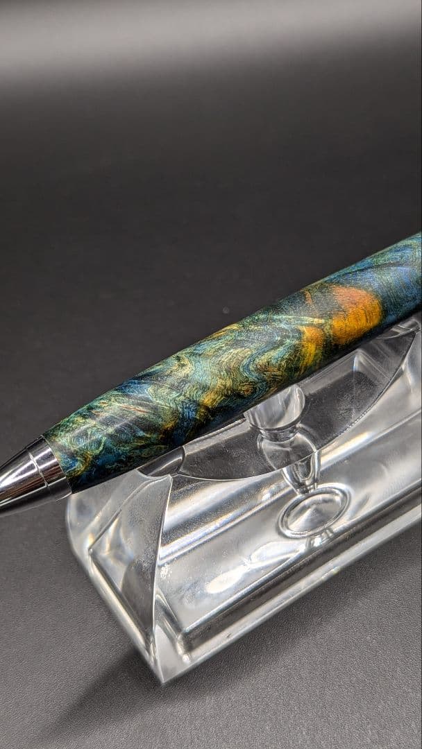 313ペン工房翌檜　スタビライズドウッドバーチバール　木軸シャーペン　ボールペン