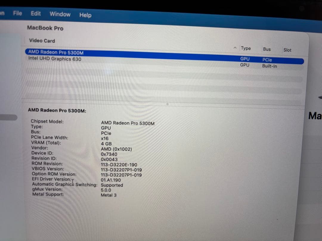 i7 500GB Macbook Pro 16インチ　A2141 Retina