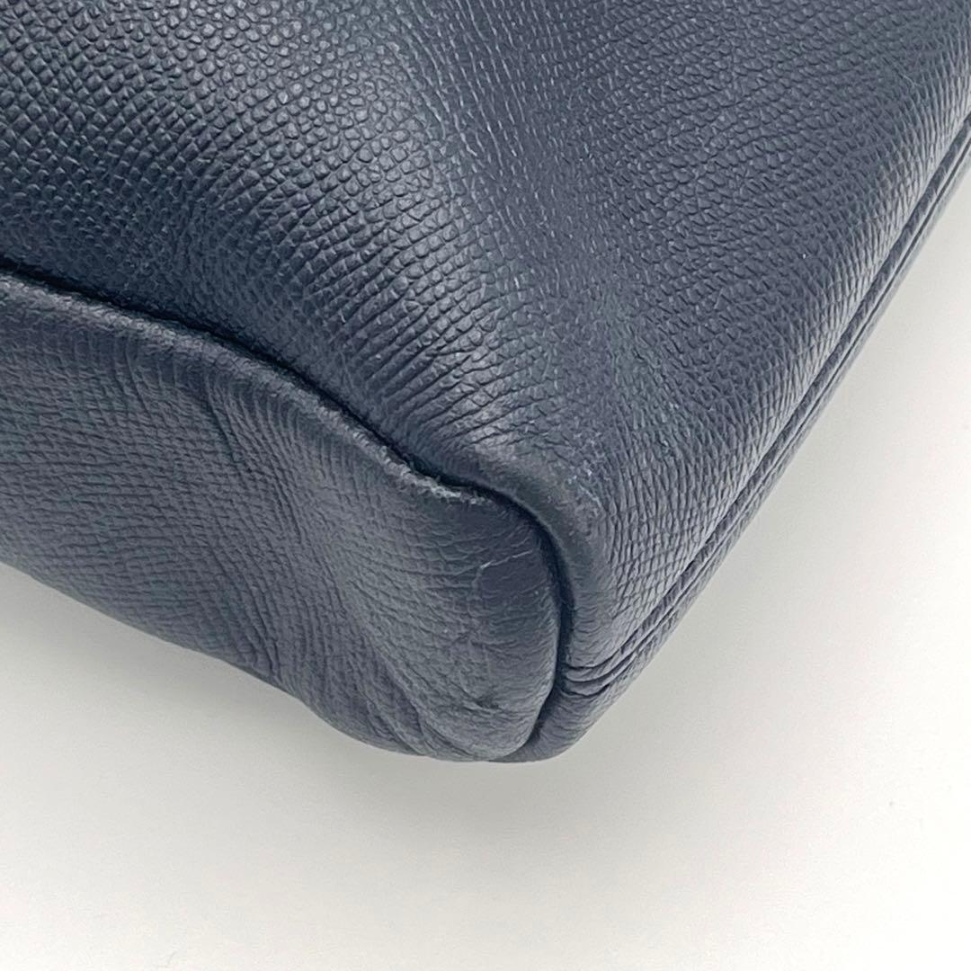 TRION トライオン 本革 ビジネスバッグ ブリーフケース A4可 ネイビー