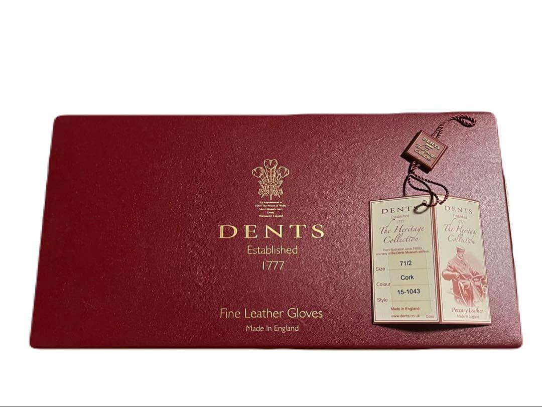 DENTS ペッカリー レザーグローブ アンライニング BARK 7.5 手袋