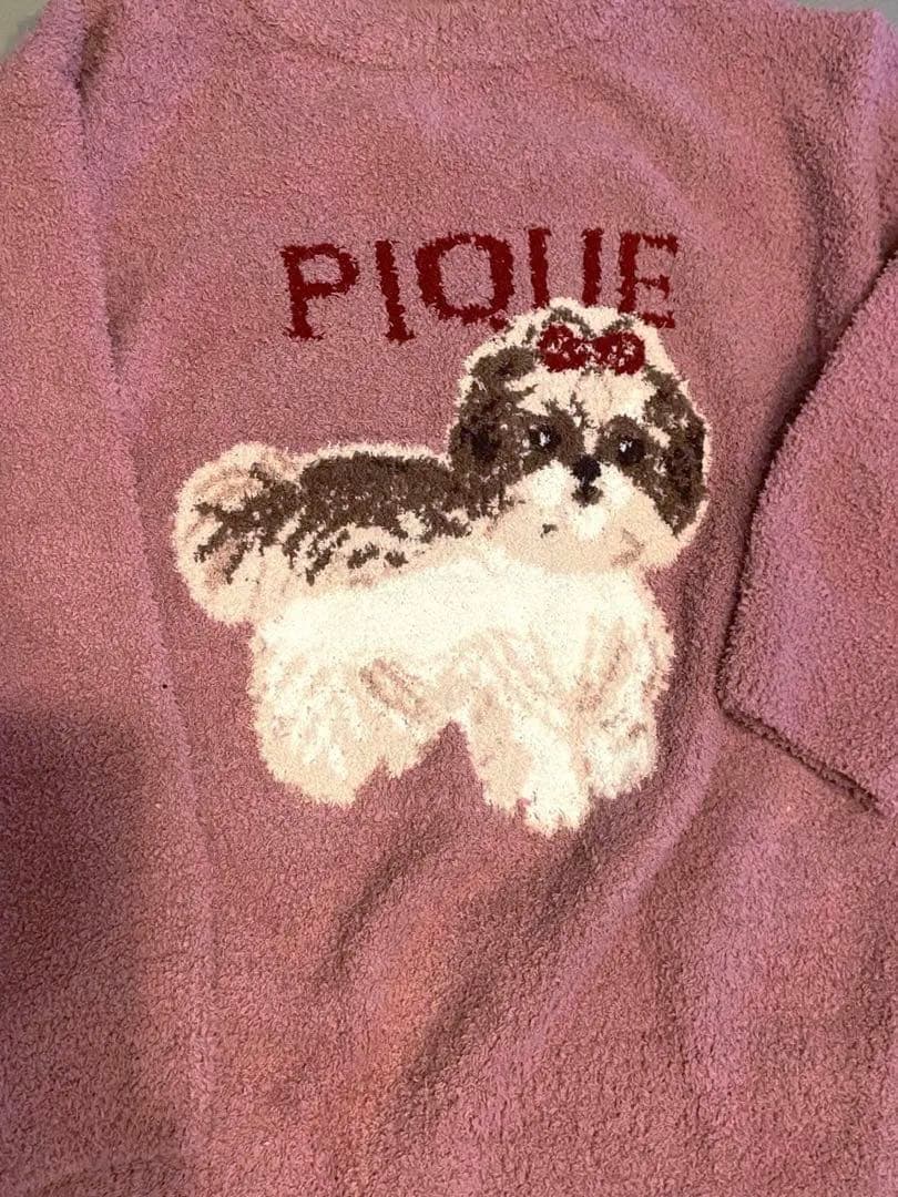 新品！ジェラピケお好きな方に！シーズーのプルオーバーふわもこ上下セットピンク