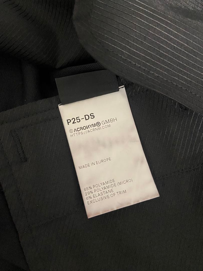 ACRONYM 19SS P25-DS Mサイズ ブラック