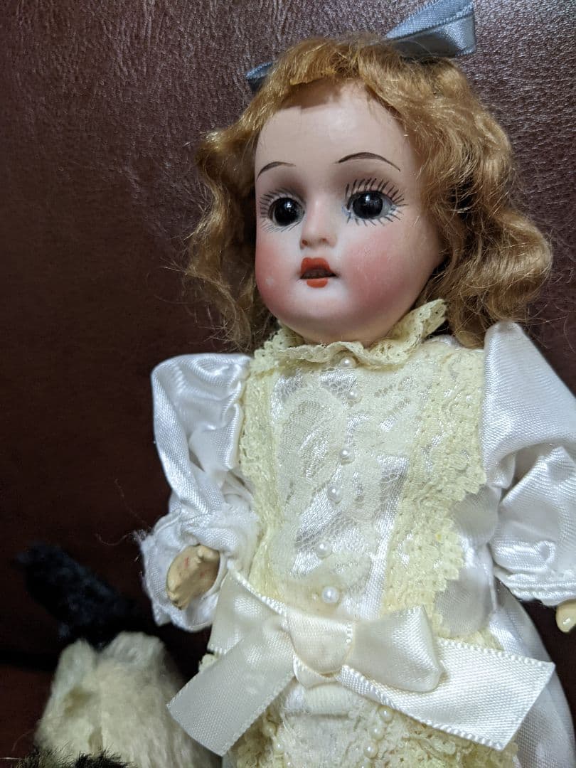 最終！アンティークビスクドールホイバッハの可愛いお嬢さん検)ミニョネット