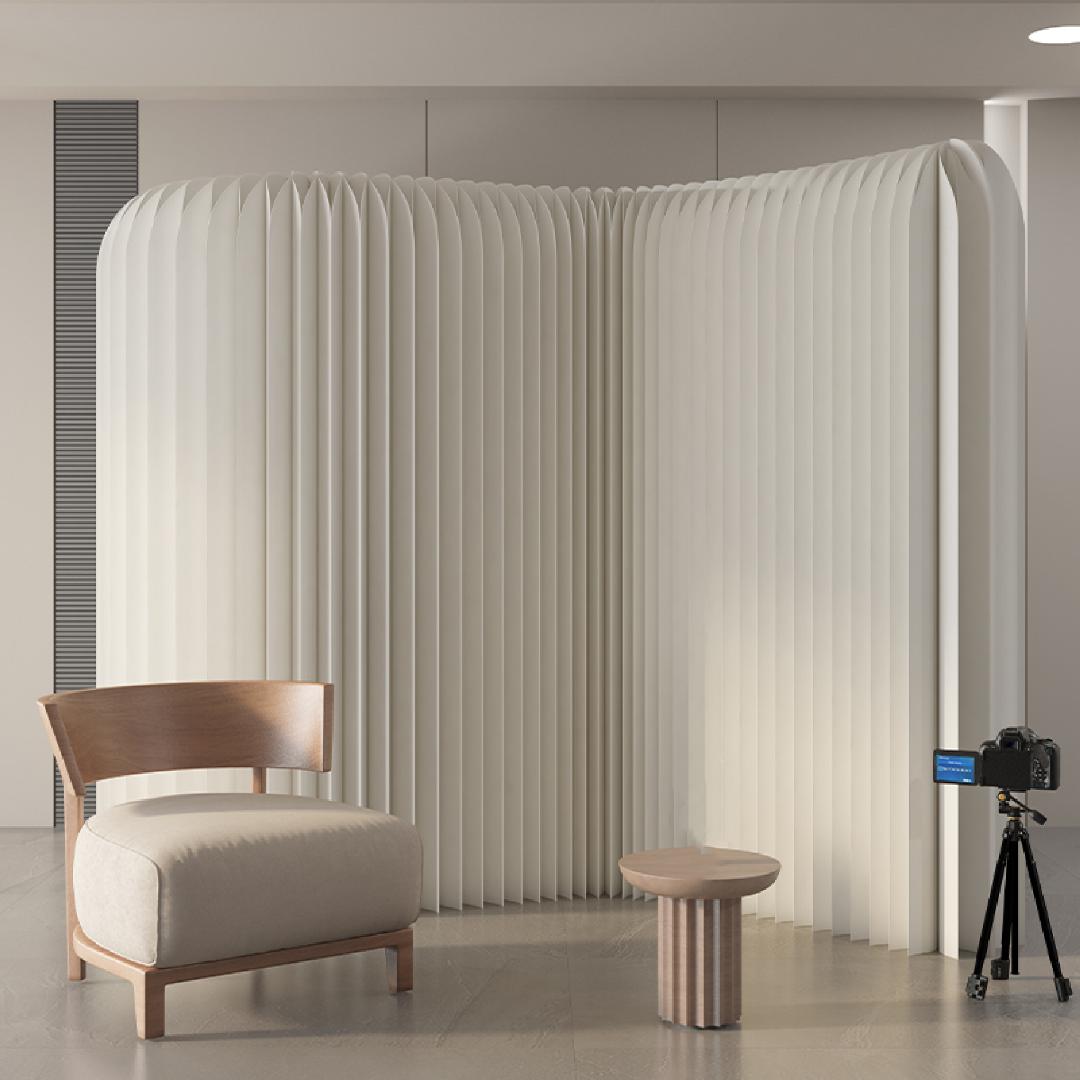 パーテーション間仕切り折り畳み式高さ2.2ｍ長さ1-2ｍ組立不要ついたて目隠し