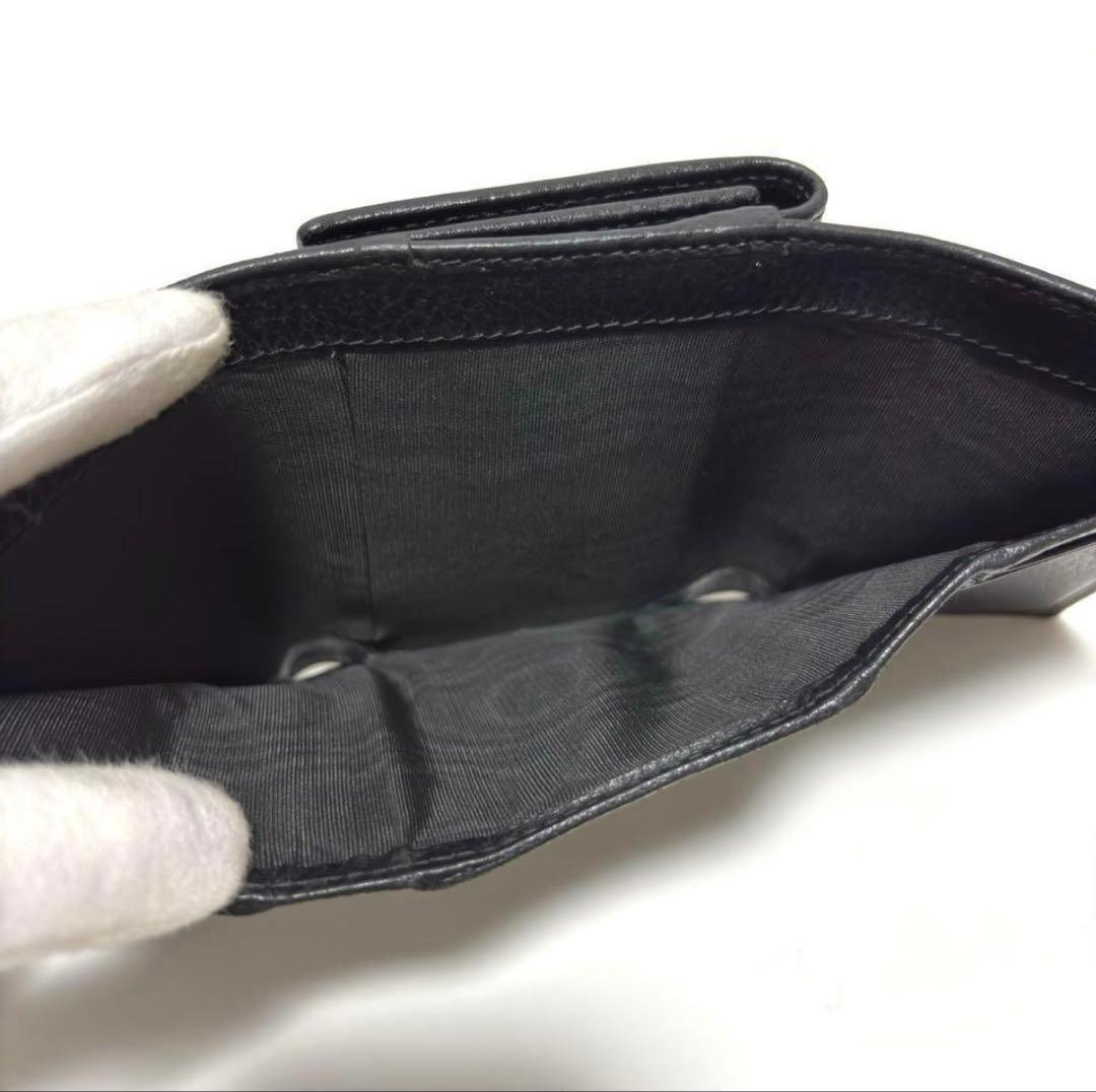 GUCCI グッチ 三つ折り財布 GGマーモント レザー Wホック