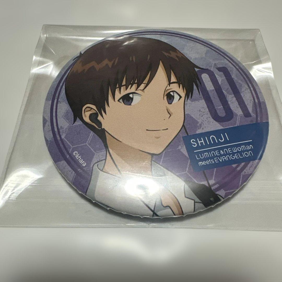 エヴァ　碇シンジ缶バッジ　ルミネ