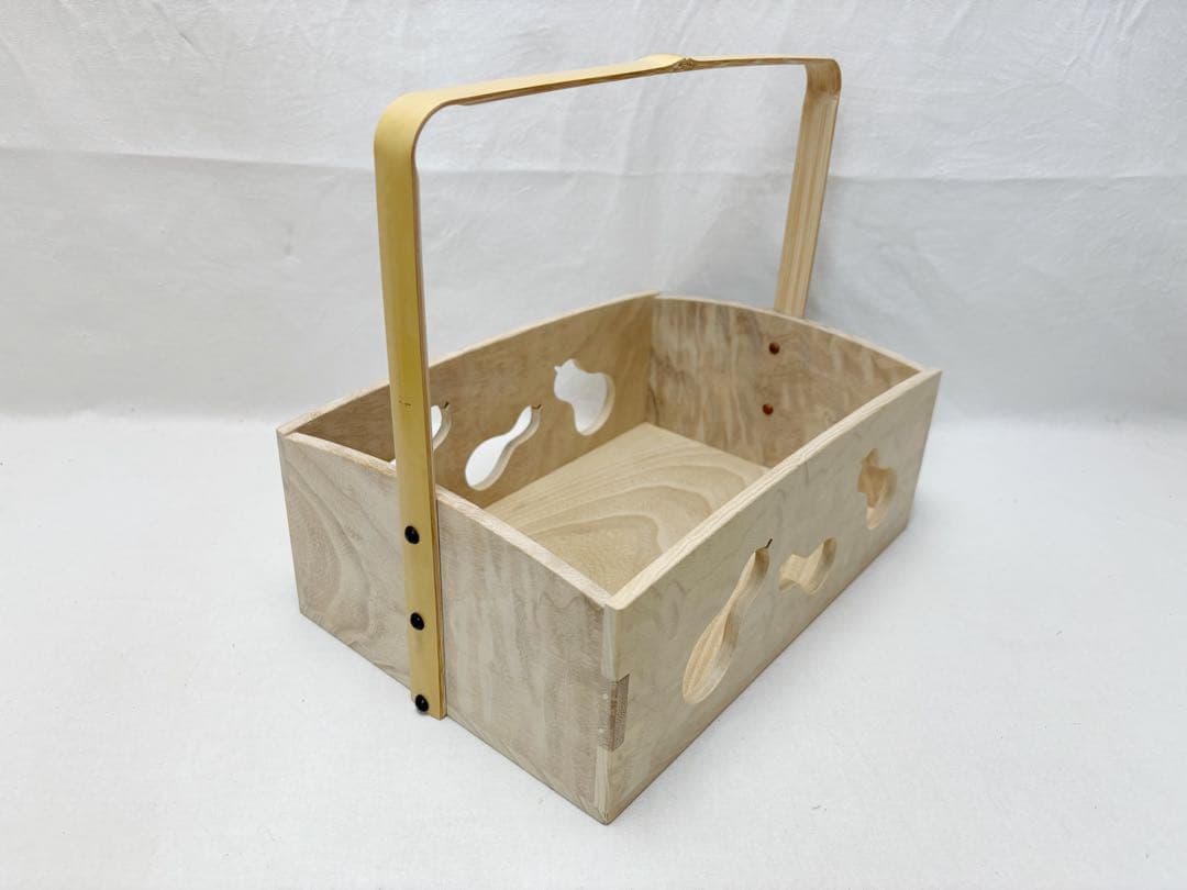 未使用 茶道具 中谷秀斎作 六瓢透 手持ち 莨盆 喫煙具 木工芸 共箱