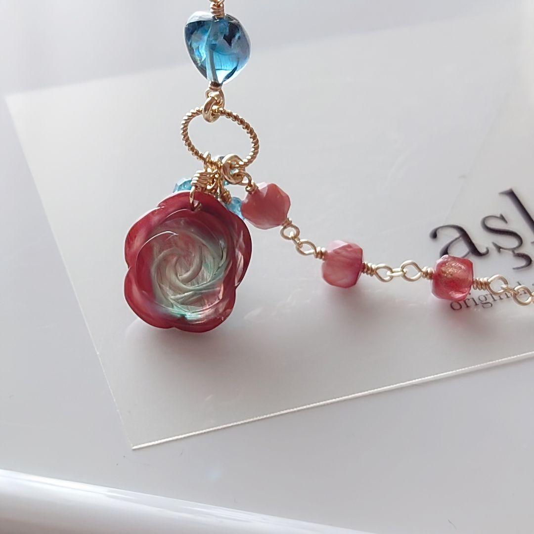 Kayaページ》14Kgf❩ 素敵✧*薔薇アンデシンのブレスレット