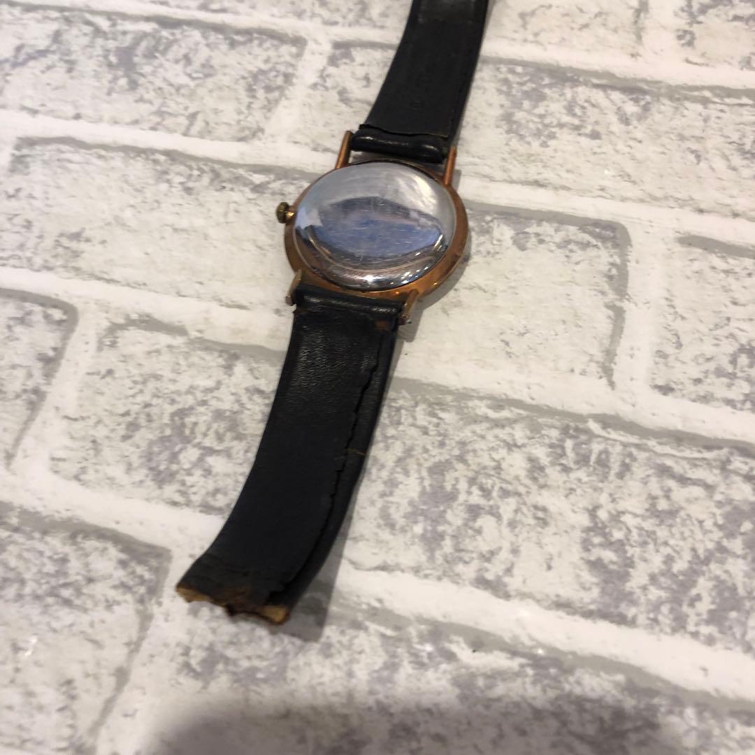 Seiko Crown 腕時計 ブラックレザー