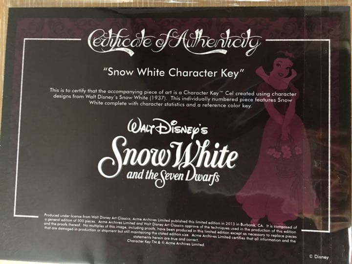 \" WHITE\" セル画 /ご購入希望の方はコメント下さい