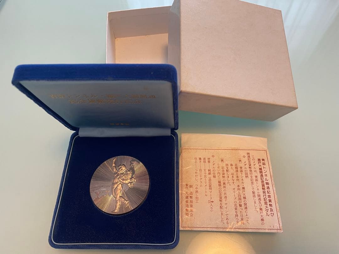 【希少レアモデル】青函トンネル&瀬戸大橋開通記念貨幣発行記念メダル1988年