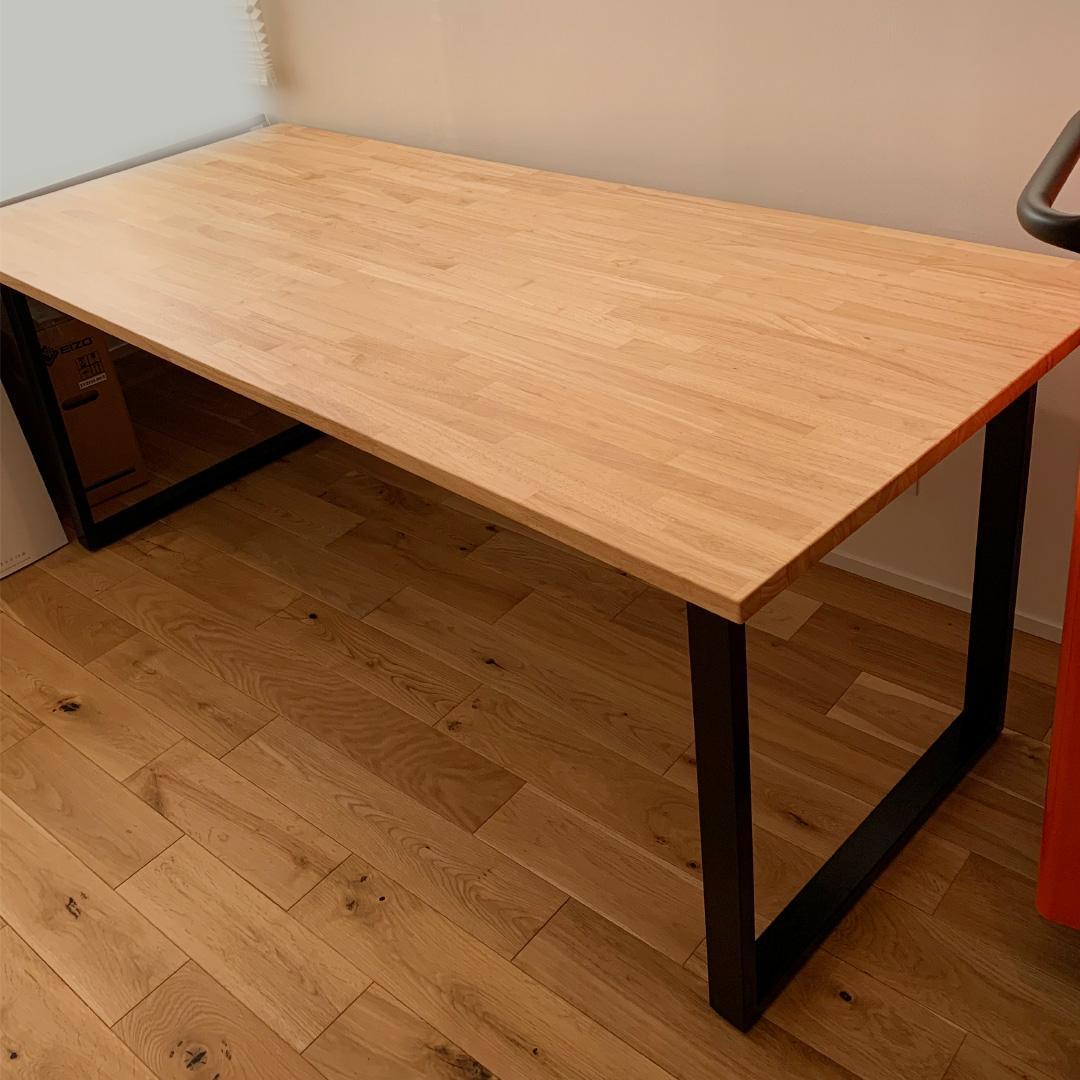 【KANADEMONO】ラバーウッド デスク テーブル 幅180