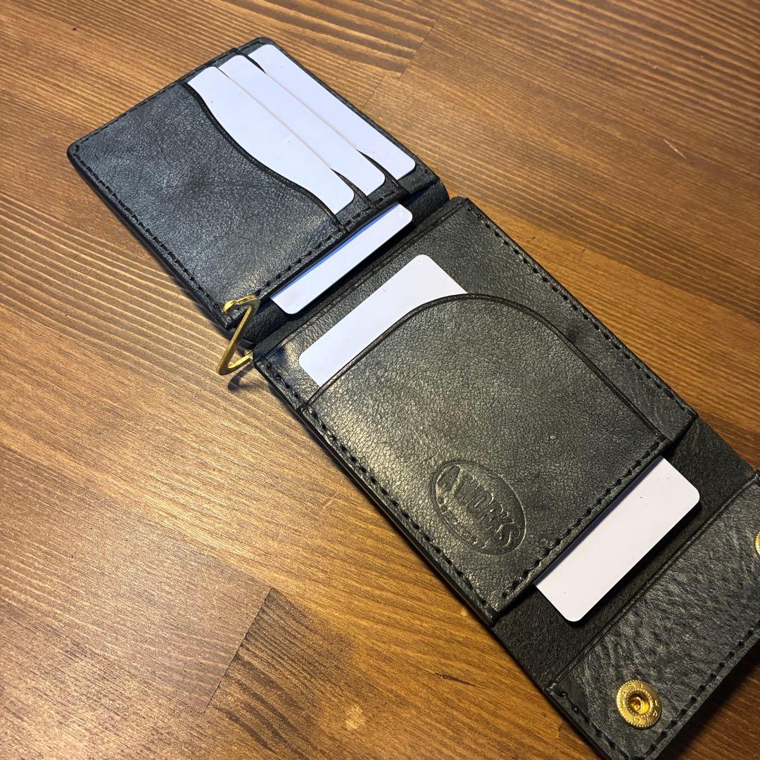 マネークリップ ALASKAアラスカ イタリアンレザー トラッカーウォレット