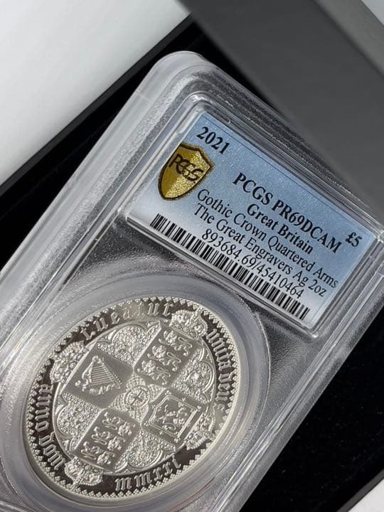 【準最高鑑定】2021年 ロイヤルミント ゴシック クラウン 銀貨 ゴチック
