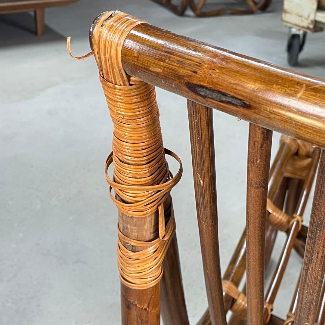 ①【マルニ木工】ラタンチェア　籐　ヴィンテージ　レトロ　家具　２脚出品中！