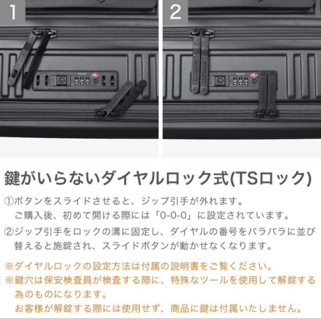 新品 ACE エース EDGELINK スーツケース フロントオープン Mサイズ