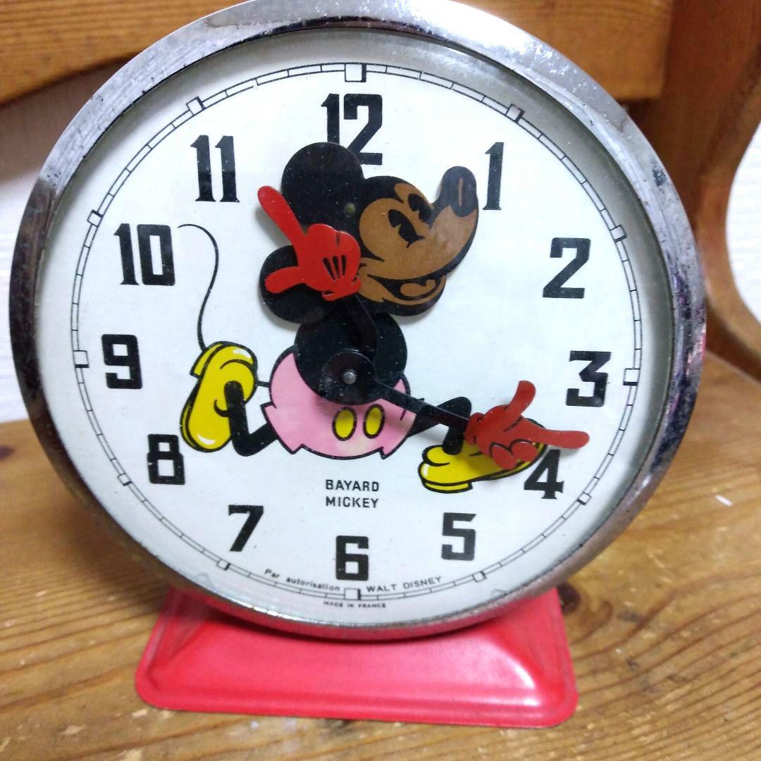 じんちゃんMICKEY 置時計　ゼンマイ式　Vintage60年代