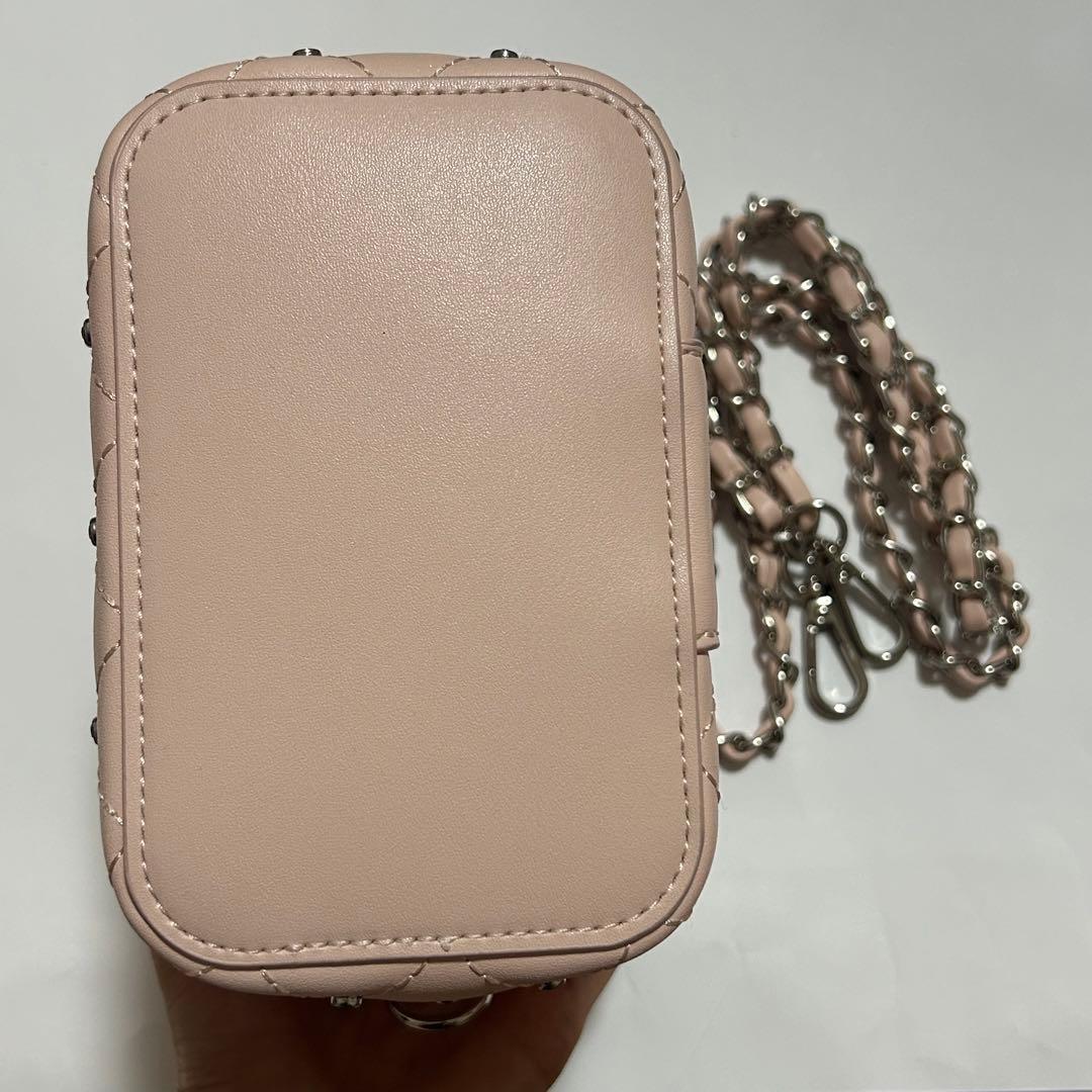 darich キルティングビジュースクエアミニバッグ ピンク