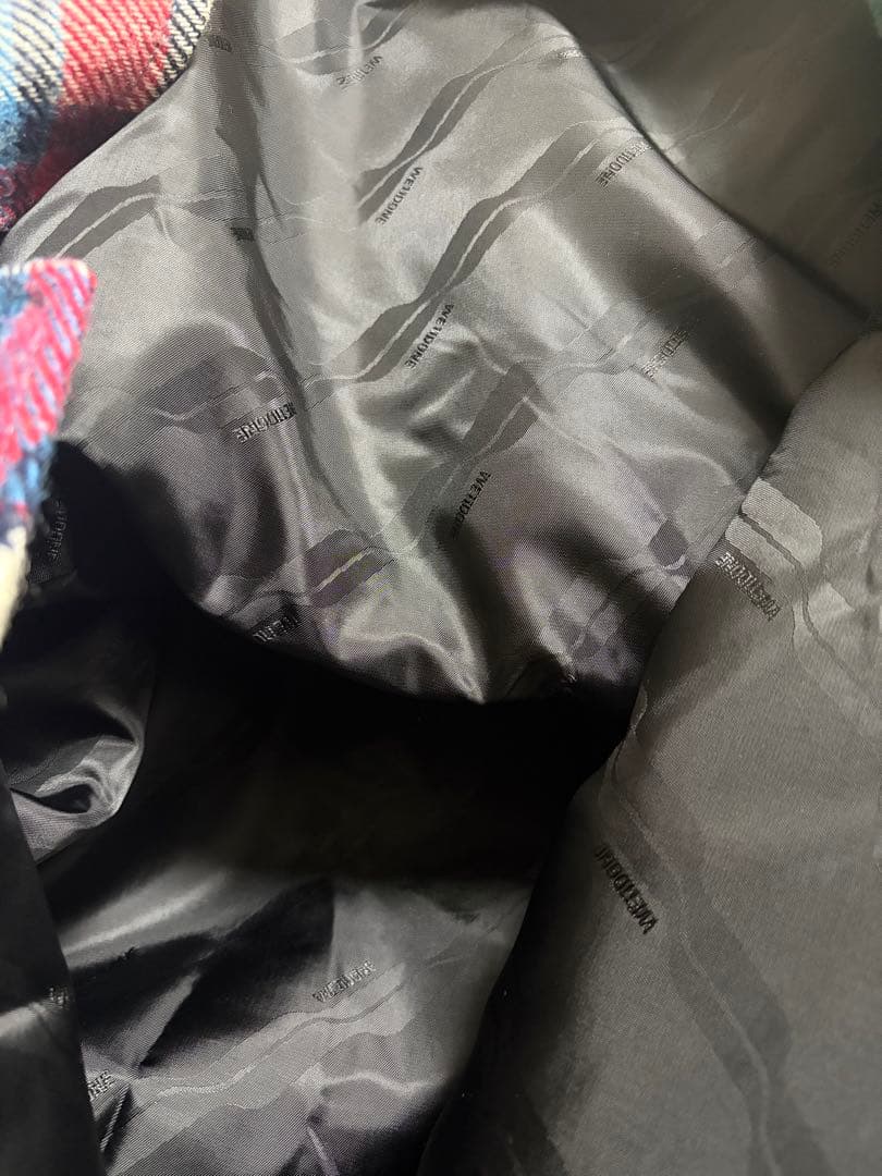 WE11DONE チェックウールアウター S 正規品 裏地付き