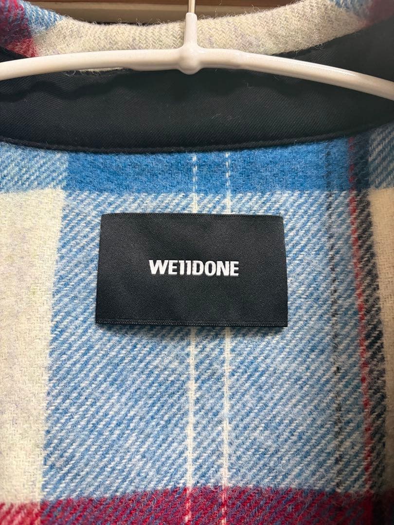 WE11DONE チェックウールアウター S 正規品 裏地付き