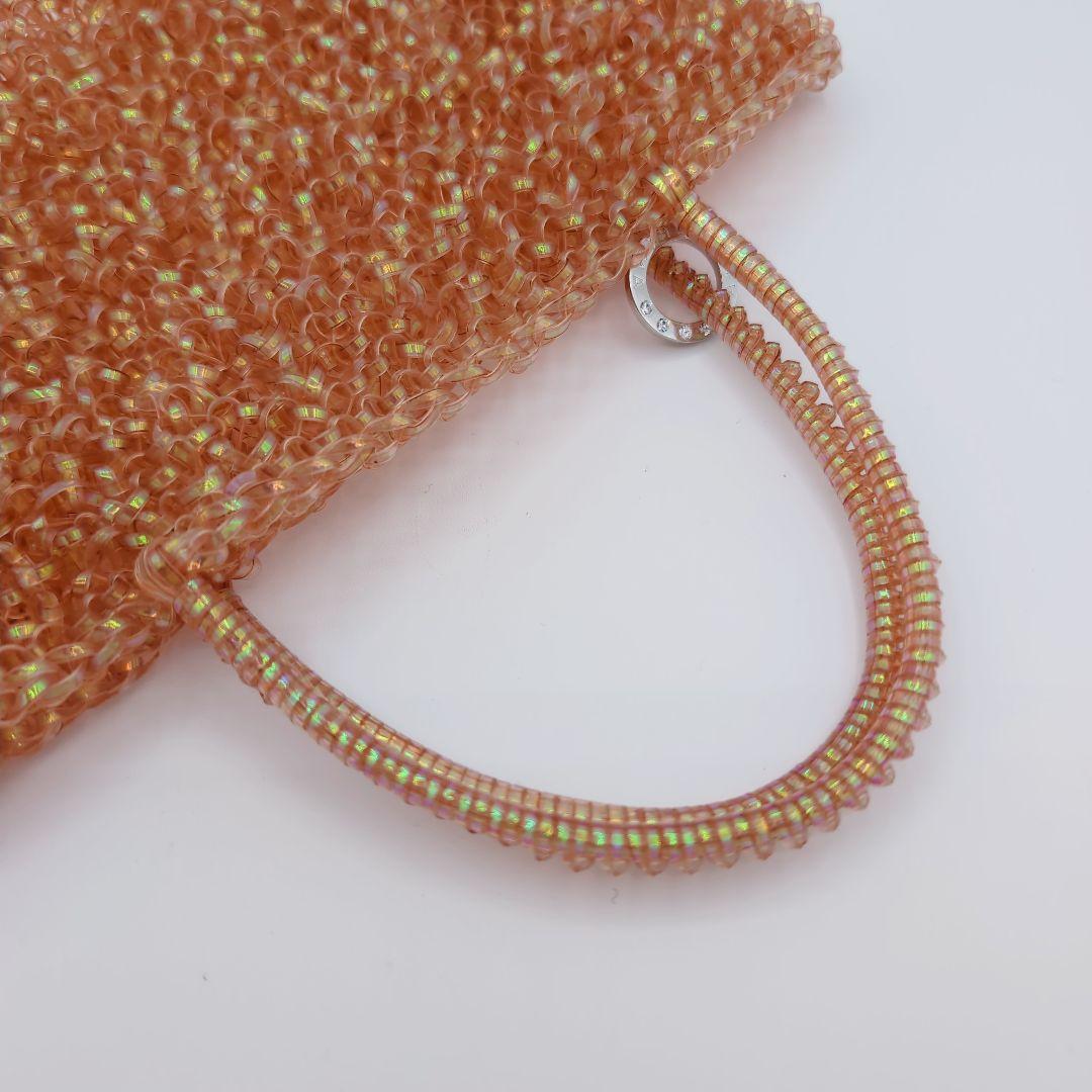 ANTEPRIMA アンテプリマ　ワイヤーバッグ　ビーズハンドバッグ オレンジ