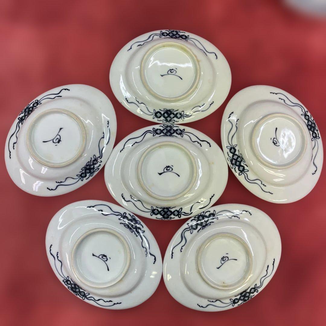 【N10】 酒井田 柿右衛門 なます皿 10枚 古い食器 染付 日本 JAPAN