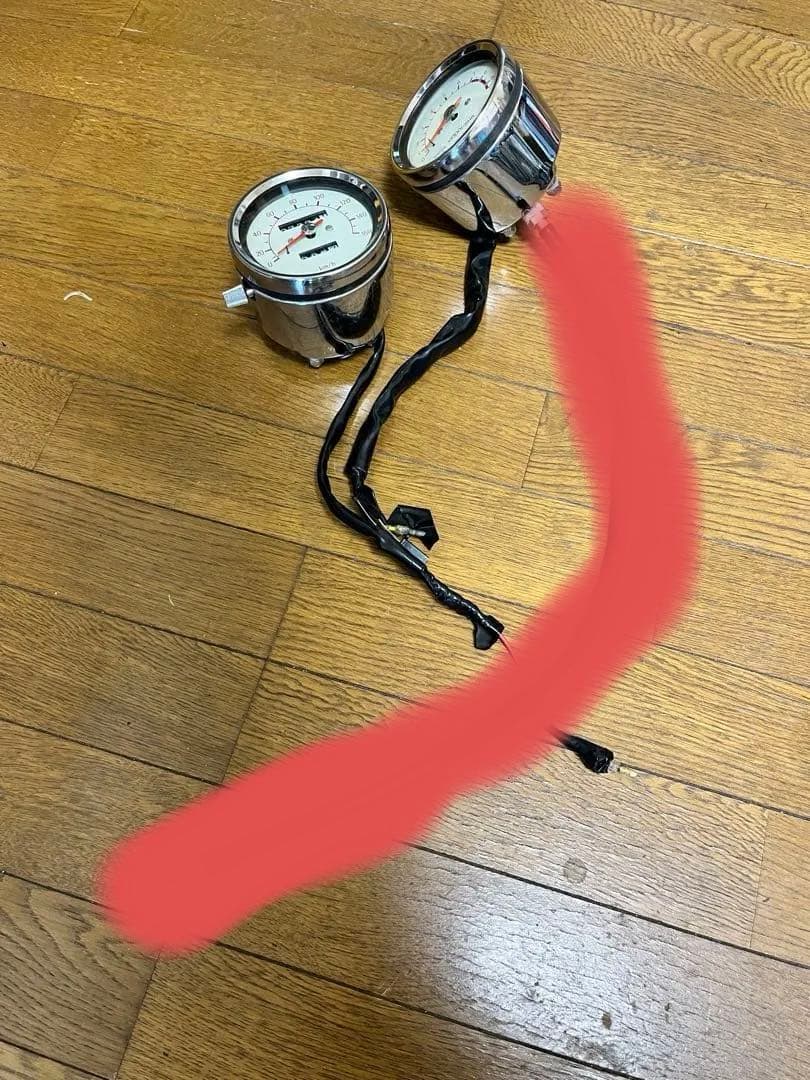 93年式SR400純正スピードメーター・タコメーターセット