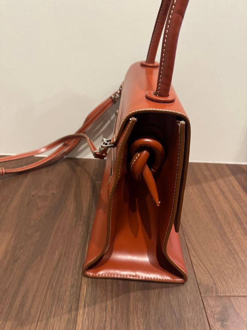 未使用VASIC Bee ハンドバックブラウン2wayショルダー付きブラウン