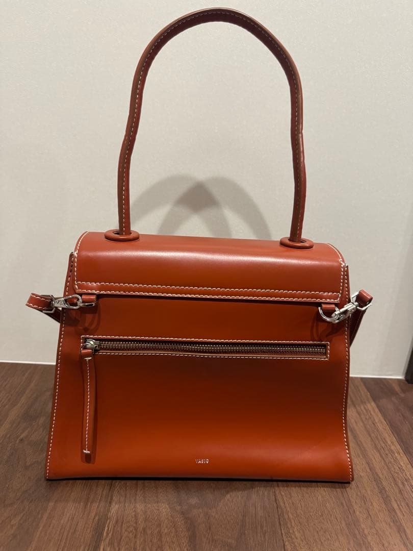 未使用VASIC Bee ハンドバックブラウン2wayショルダー付きブラウン