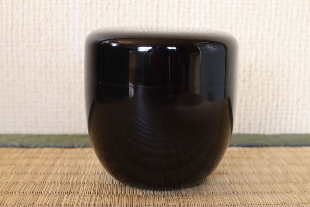 中村宗哲作 真塗大棗 即中斎 書付 花押 共箱