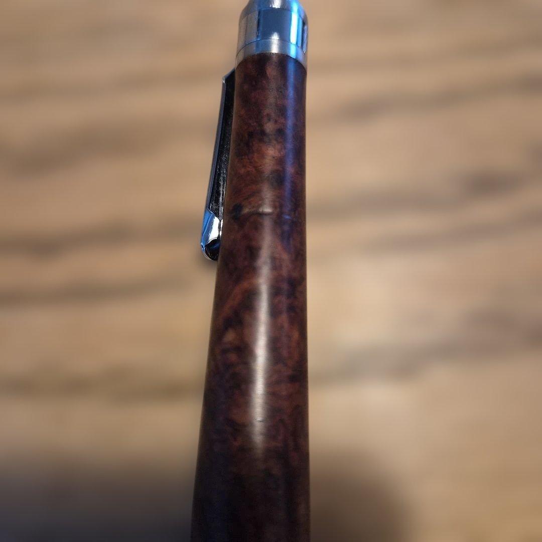 工房楔 花梨瘤杢 シャープペンシル 0.5mm クリップ跡有り、ハードケース無し