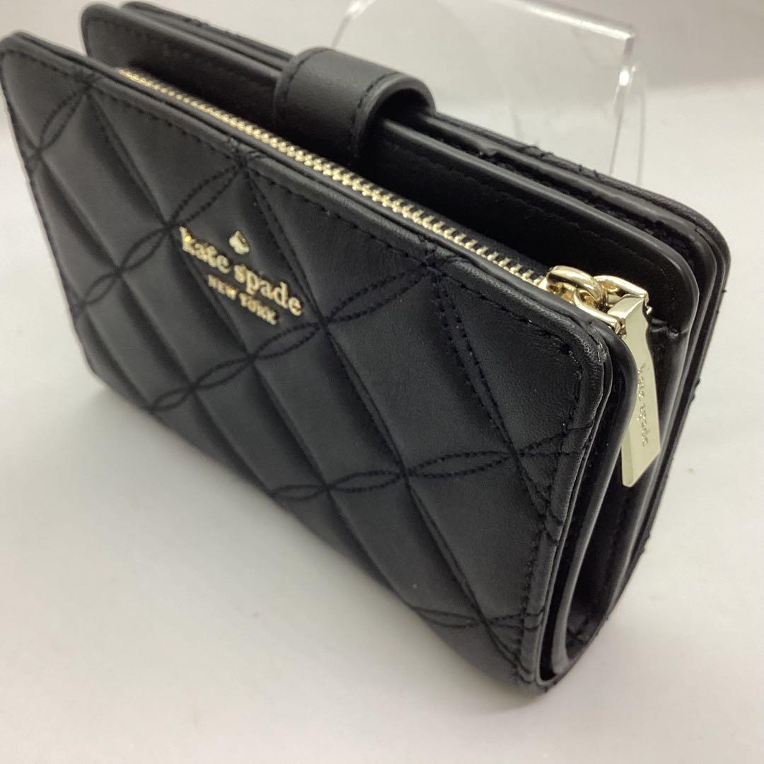 kate spade 高級仕様　ミディアム二つ折り財布 キルティング