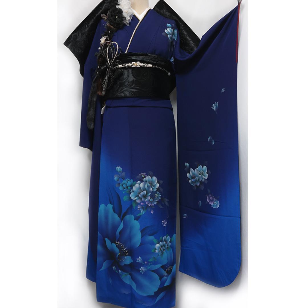 2026成人式まだ間に合います！◆ 振袖セット ◆人気紺青系フルセットgS09