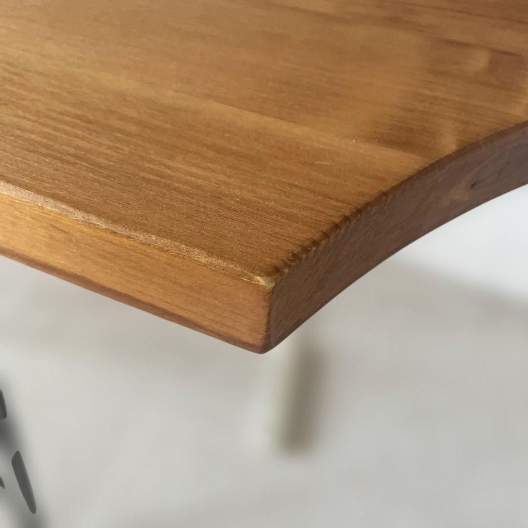 ロウヤ　l字デスク　アンティーク風　アイアン脚　幅140センチ