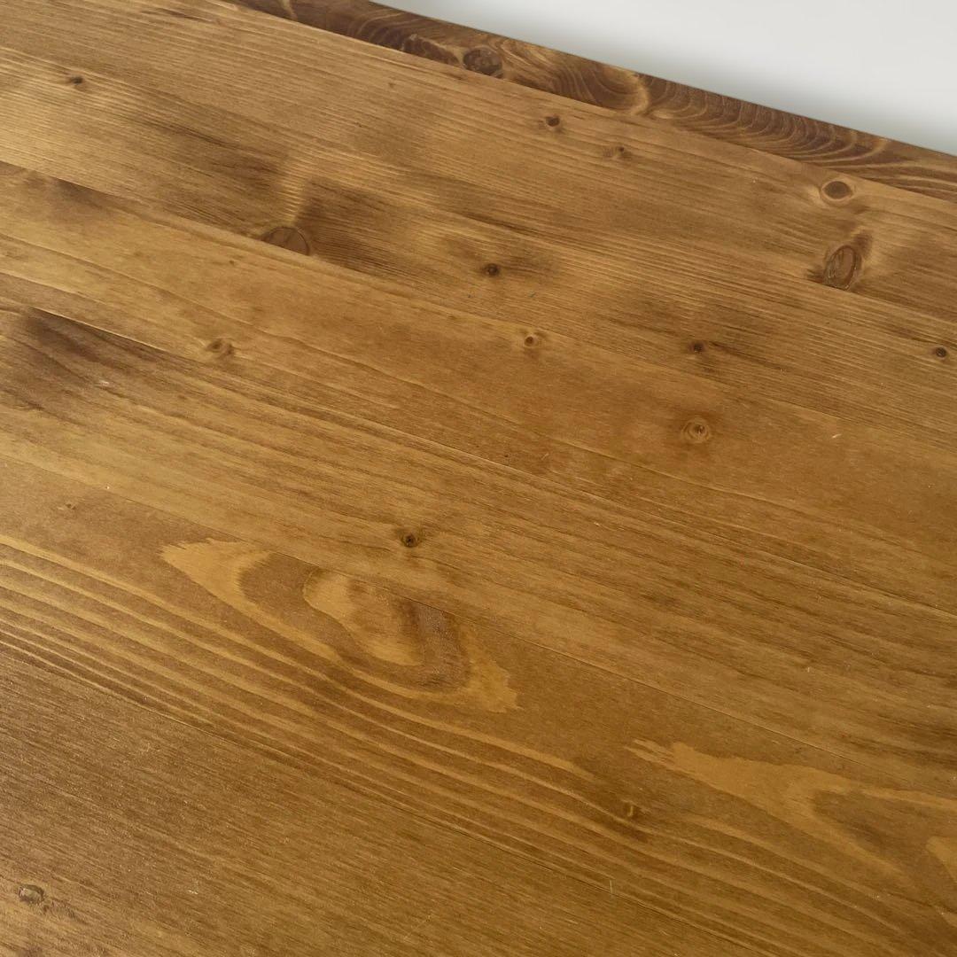 ロウヤ　l字デスク　アンティーク風　アイアン脚　幅140センチ