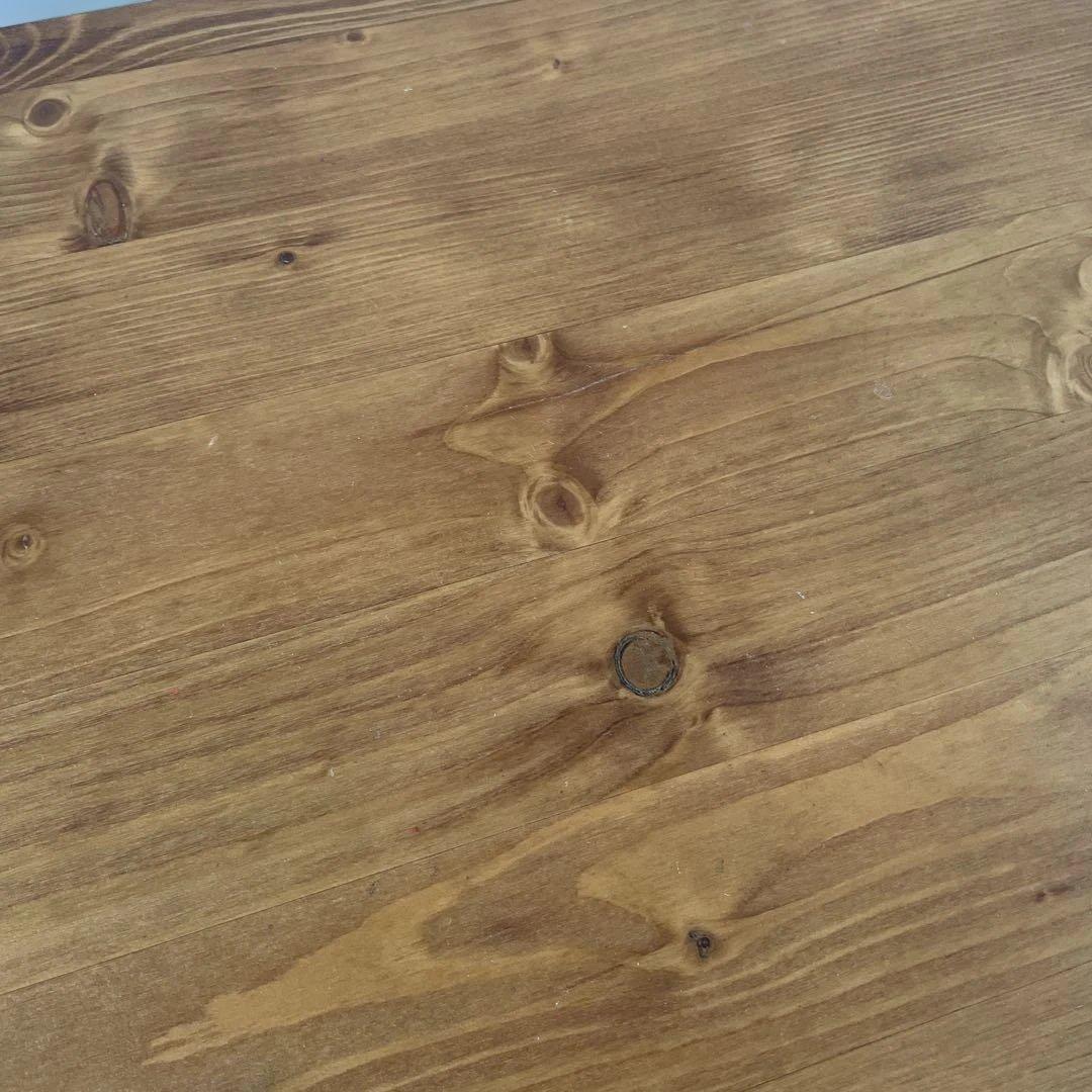 ロウヤ　l字デスク　アンティーク風　アイアン脚　幅140センチ