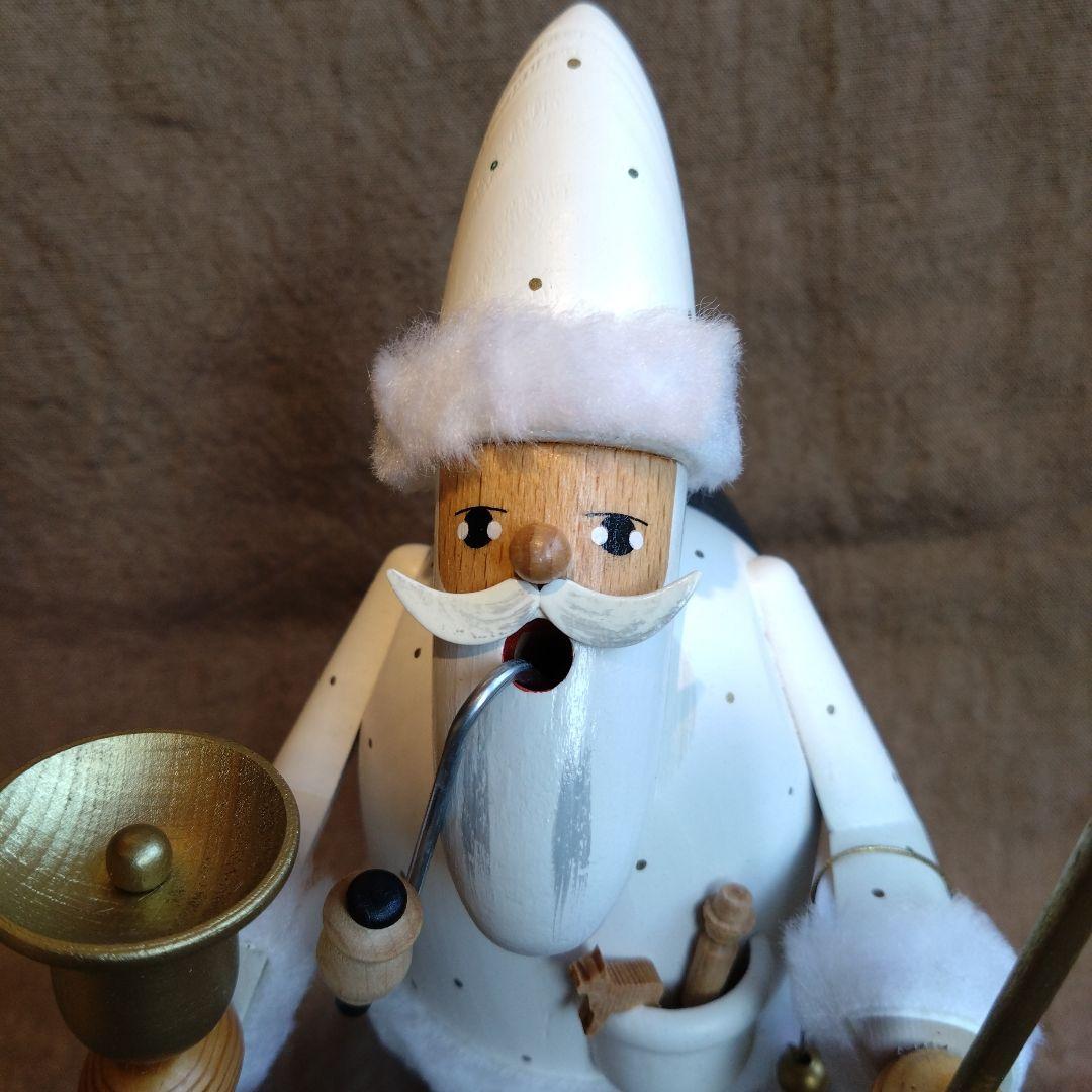 木製サンタクロース 置物 ベル付き